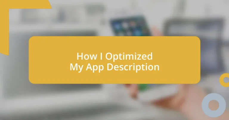 How I Optimized My App Description