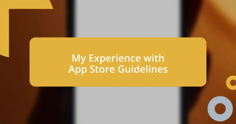 My Experience with App Store Guidelines